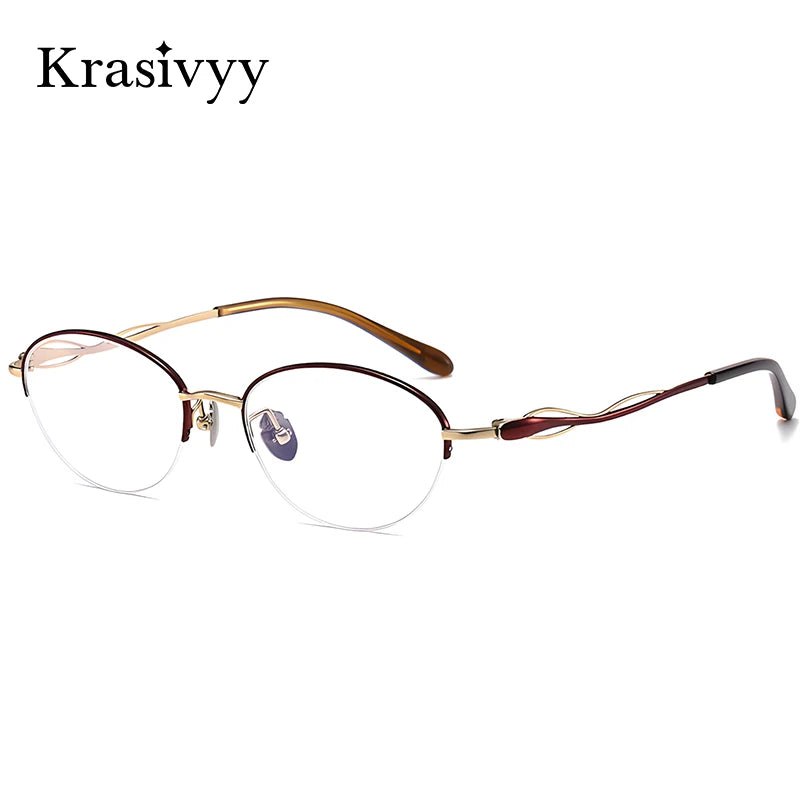 Krasivyy Women's Full Rim Oval Titanium Prescription Eyeglasses ARLT6898 - view 2