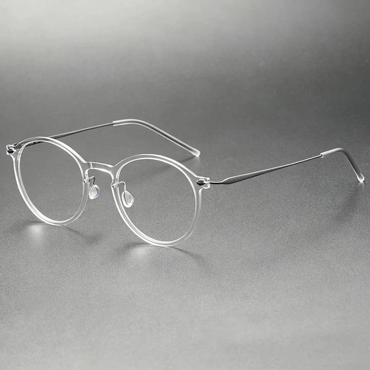 Bobbie Unisex Full Rim Round Titanium Eyeglasses 6541