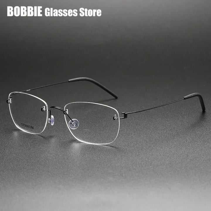 Bobbie Women's Rimless Square Screwless Titanium Eyeglasses 297639
