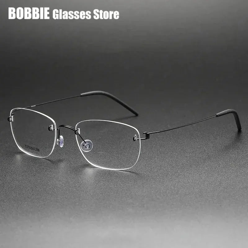 Bobbie 290700 Women’s Rimless  Square Screwless Titanium Frames FuzWeb