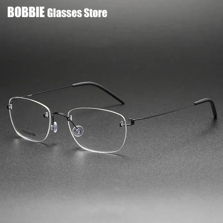 Bobbie 290700 Women’s Rimless  Square Screwless Titanium Frames FuzWeb