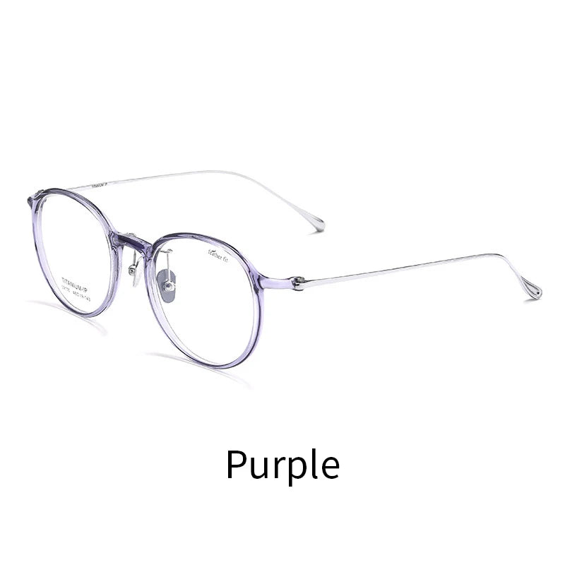 Xbora Women's Full Rim Round Tr 90 Titanium Eyeglasses 91107