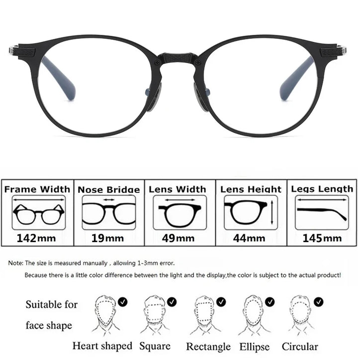 Bobbie Unisex Full Rim Round Titanium Eyeglasses DRX2078
