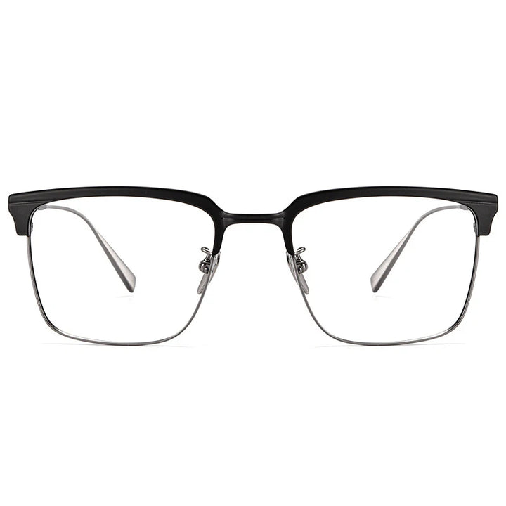 KatKani Men's Full Rim Square Titanium Acetate Eyeglasses 19053 Full Rim KatKani Eyeglasses   