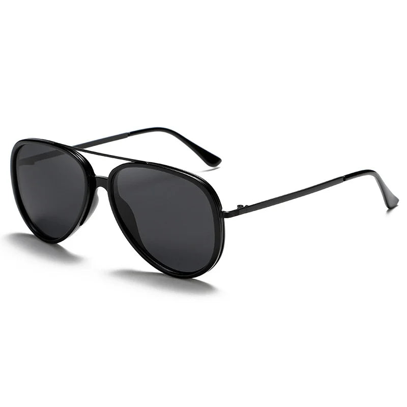 Yimaruili Unisex Full Rim Oval Double Bridge Alloy Sunglasses 28481