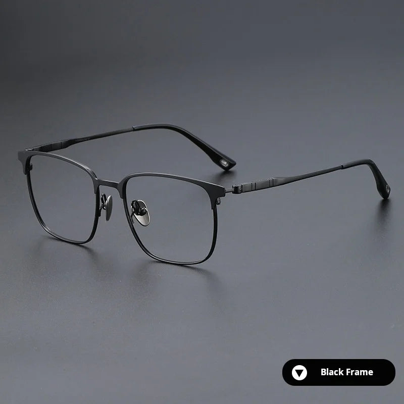 Momoja Unisex Full Rim Big Square Tr 90 Titanium Eyeglasses 770806