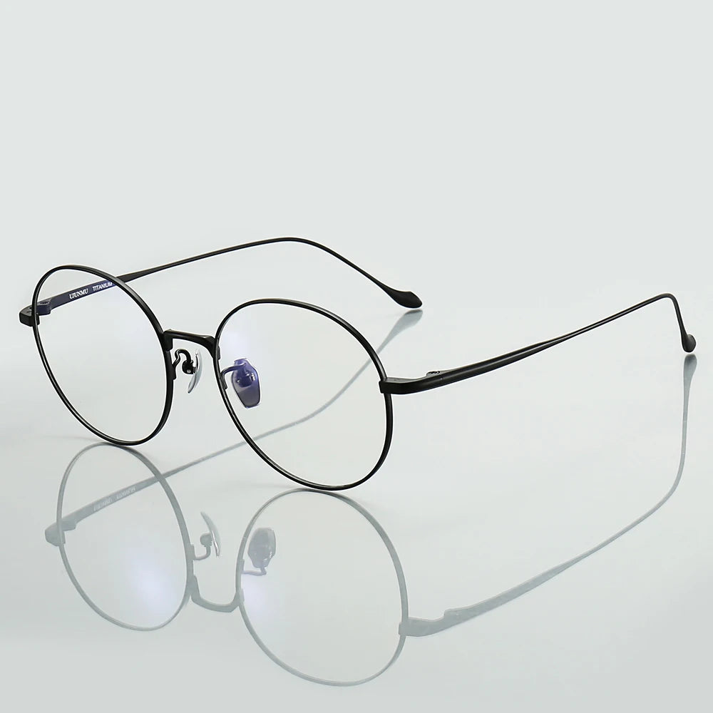 Muzz Unisex Full Rim Oval Round Titanium Eyeglasses 10184