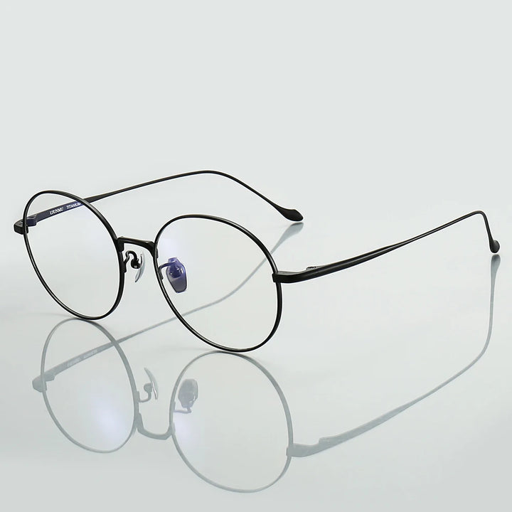 Muzz Unisex Full Rim Oval Round Titanium Eyeglasses 10184