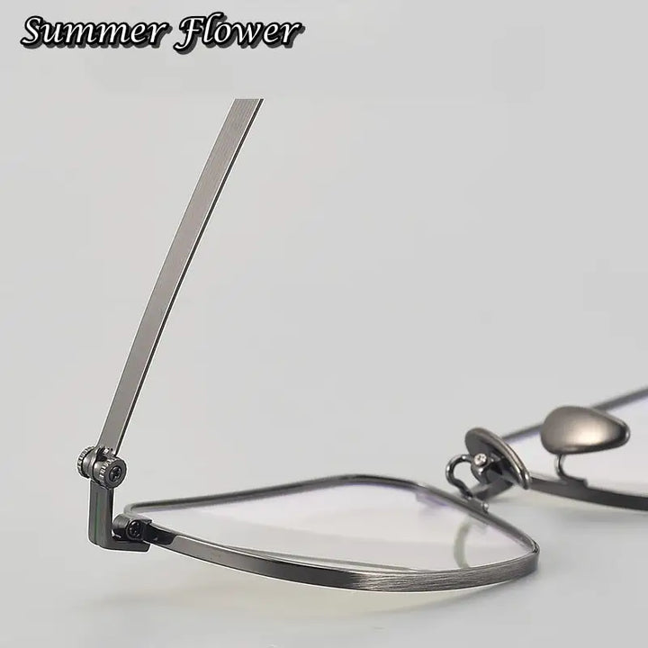 Summer Flower Unisex Full Rim Square Titanium Eyeglasses 616021