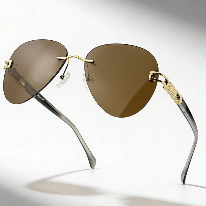 Blackmask Unisex Rimless Pilot Titanium Sunglasses BM-1104