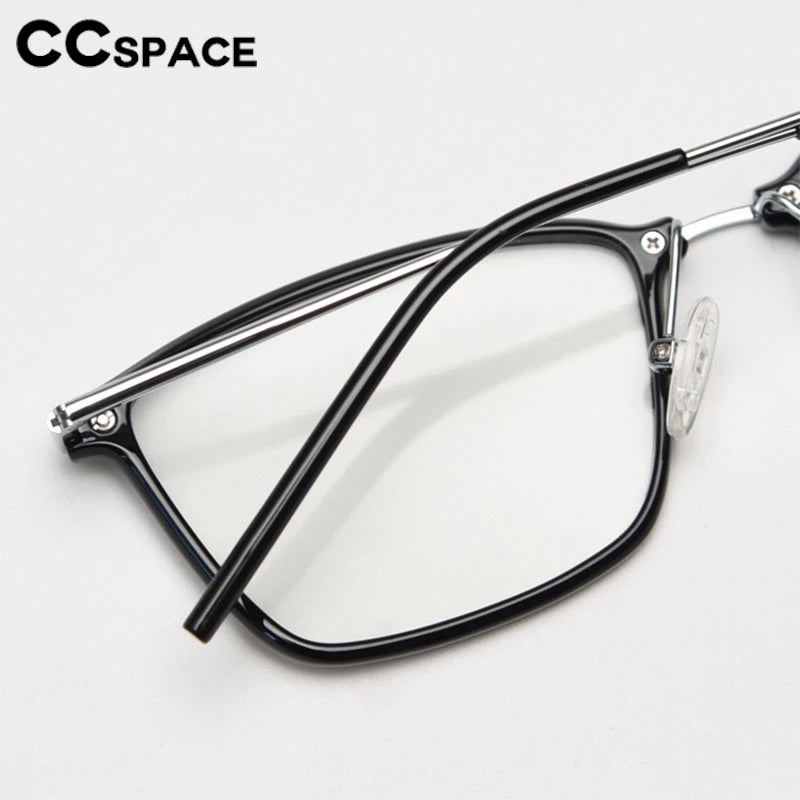 CCspace Women's Full Rim Small Square Tr 90 Titanium Eyeglasses 301814 Full Rim CCspace   