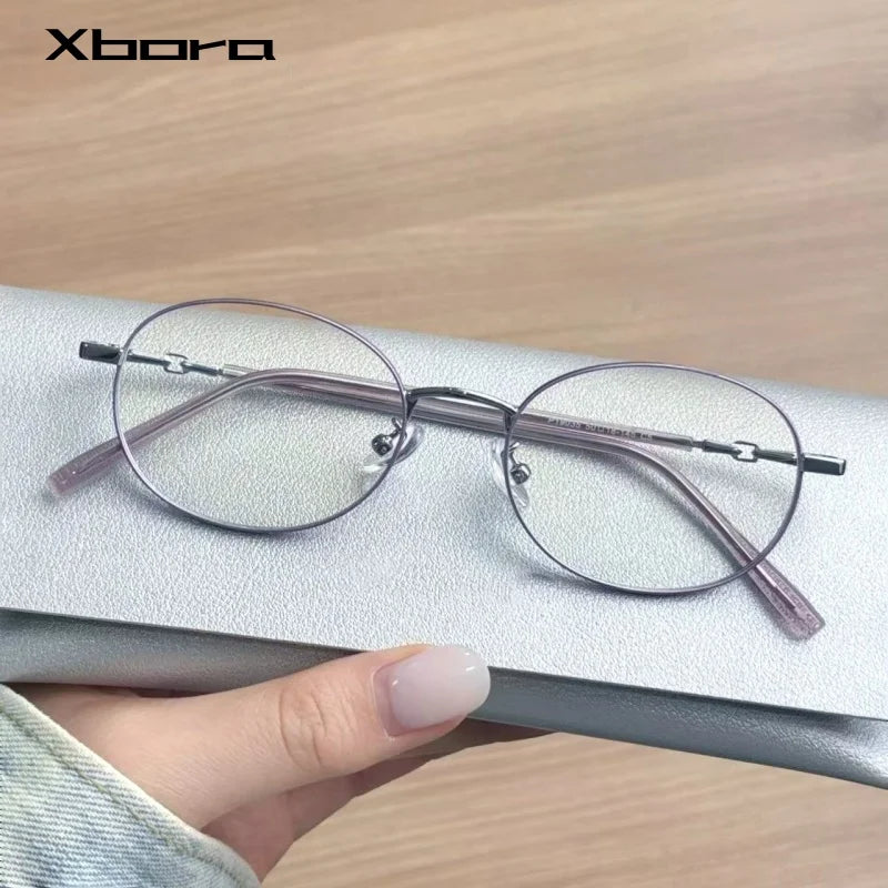 Xbora Women's Full Rim Oval Square Alloy Eyeglasses 19035
