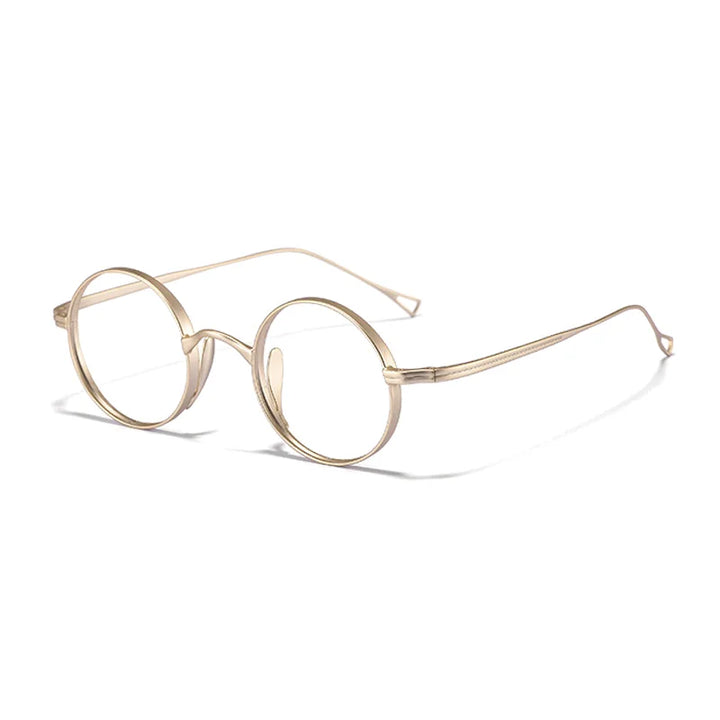 Ralferty Unisex Full Rim Round Titanium Prescription Eyeglasses X10518 - view 10
