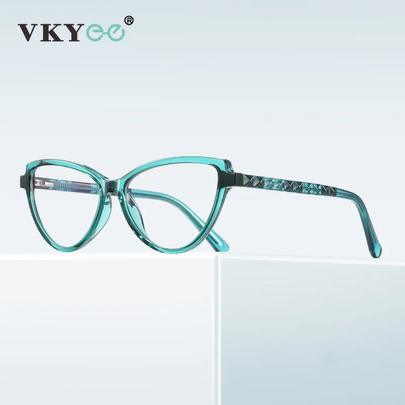 Vicky Women's Full Rim Cat Eye Tr 90 Stainless Steel Reading Glasses 2131 Reading Glasses Vicky   