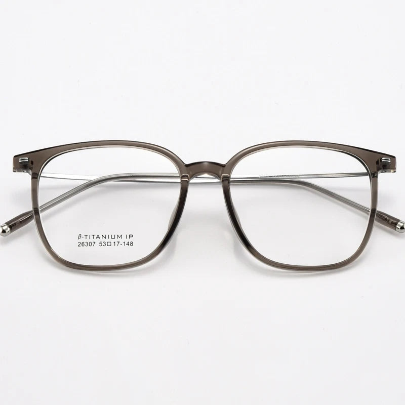 Yimaruili Unisex Full Rim Square TR-90 Titanium Eyeglasses 26307 — view 4 | Yimaruili at FuzWeb
