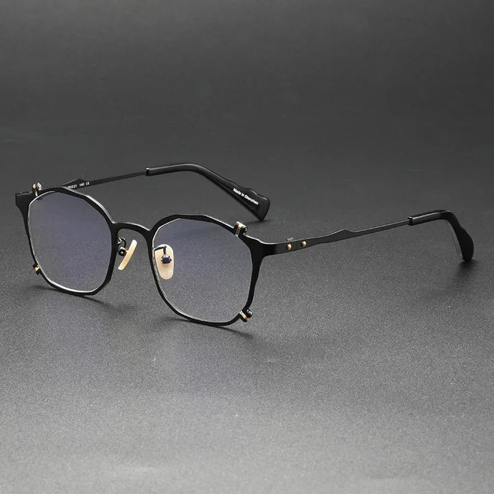 Muzz Unisex Full Rim Square Stainless Steel Eyeglasses 370029