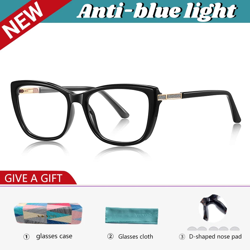 Vicky Women's Full Rim Cat Eye Tr 90 Titanium Reading Glasses 72246