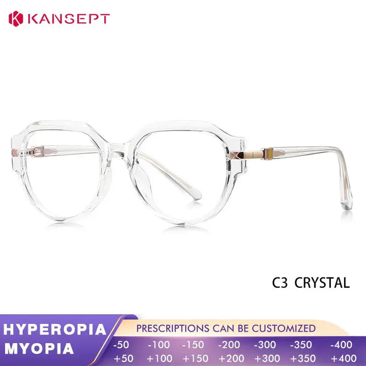 Kansept Unisex Full Rim Oval Tr 90 Frames 052520 FuzWeb