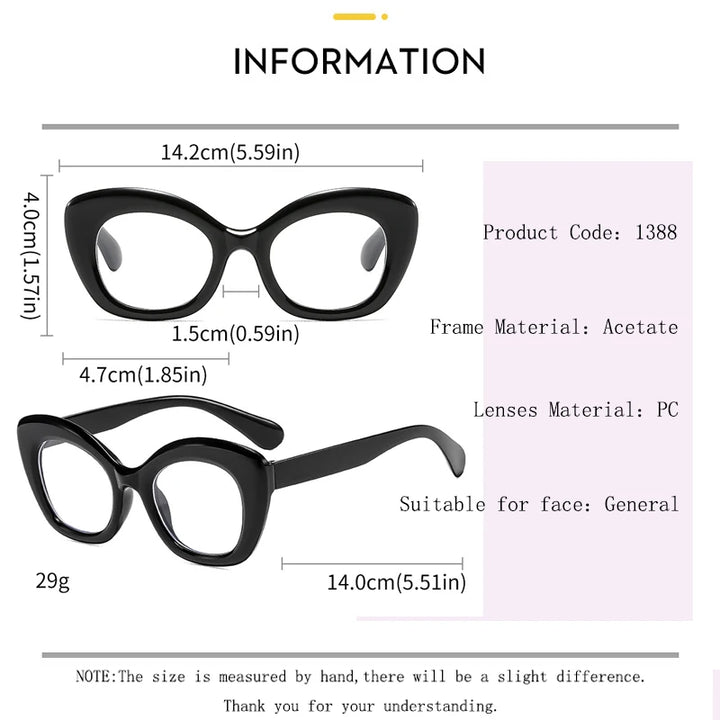 Kocolior Women's Full Rim Square Acetate Photochromic Reading Glasses 711388