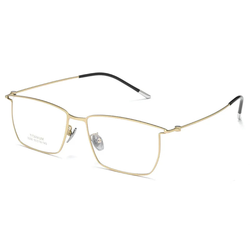 Aror Unisex Full Rim Brow Line Square Titanium Eyeglasses 30087