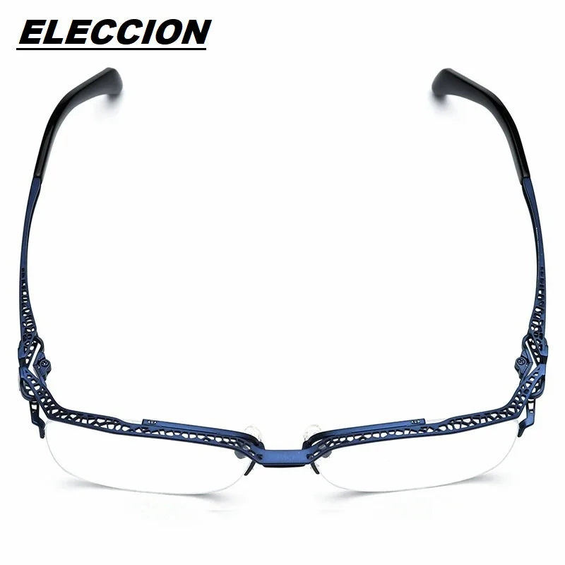 Eleccion Women's Semi Rim Square Titanium Eyeglasses 185770 Semi Rim Eleccion