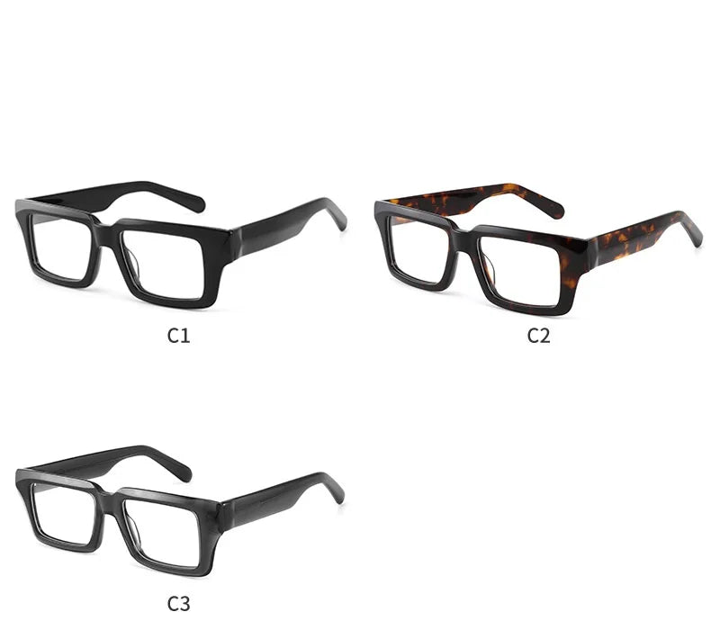Cubojue Mens Full Rim Square Plastic Reading Glasses Gl6609 Reading Glasses Cubojue   
