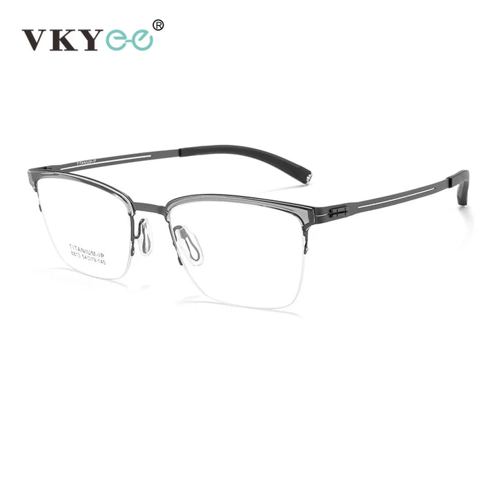 Vicky Unisex Semi Rim Square Titanium Reading Glasses 628813