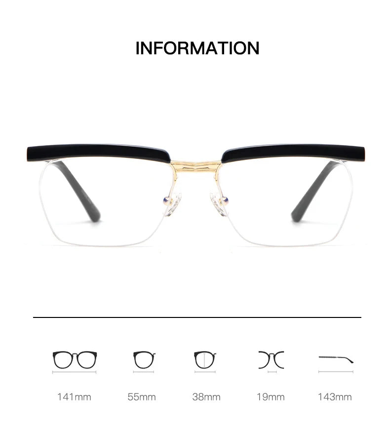 Hdcrafter th-1053 men's acetate prescription eyeglasses — view 2