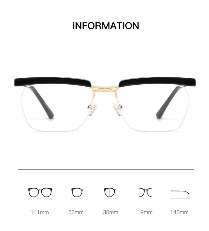 Hdcrafter th-1053 men's acetate prescription eyeglasses — view 2