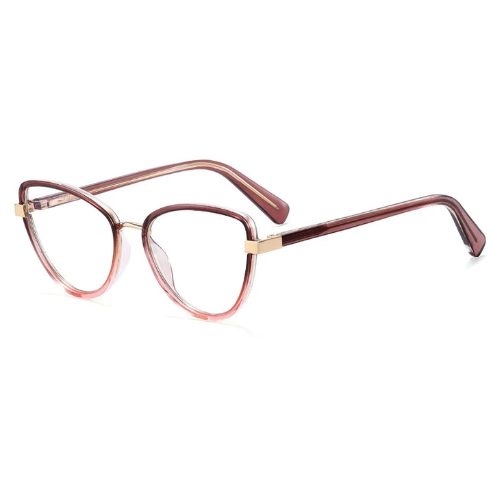 Yimaruili Women's Full Rim Cat Eye Tr 90 Alloy Eyeglasses 397740
