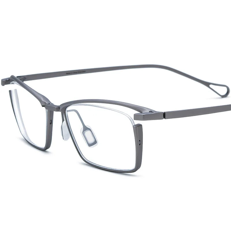 Nobler Women's Full Rim Square Brow Line Titanium Eyeglasses 185919