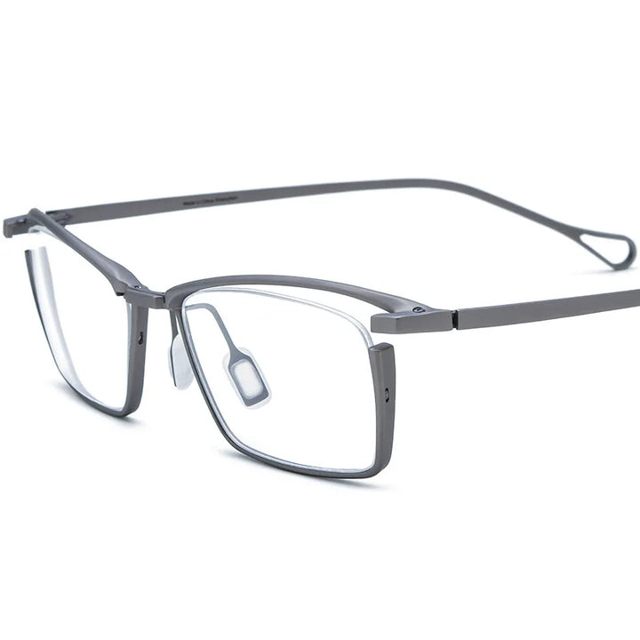 Nobler Women's Full Rim Square Brow Line Titanium Eyeglasses 185919