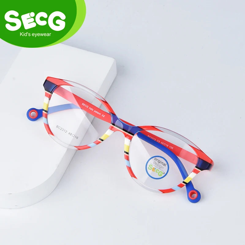 Secg Unisex Children's Full Rim Round Tr 90 Silicone Eyeglasses 262312