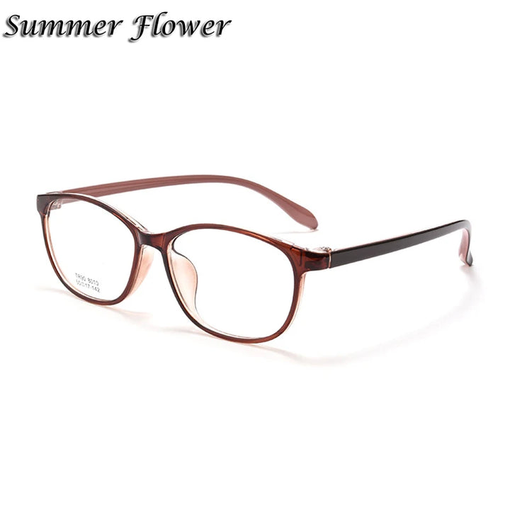 Summer Flower Women's Full Rim Small Square Tr 90 Titanium Eyeglasses 88010