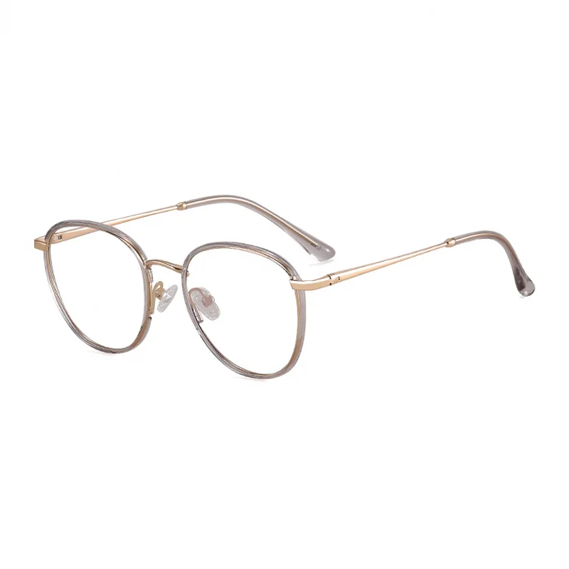 Ralferty Women's Full Rim Oval Tr 90 Acetate Eyeglasses R83607 Full Rim Ralferty C3 Gray CHINA 