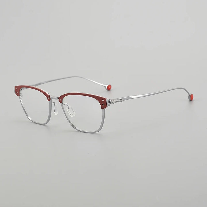 Muzz Unisex Full Rim Square Titanium Acetate Eyeglasses 316402