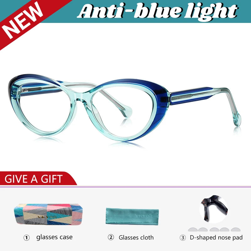 Vicky Women's Full Rim Oval Cat Eye Tr 90 Titanium Reading Glasses 97100