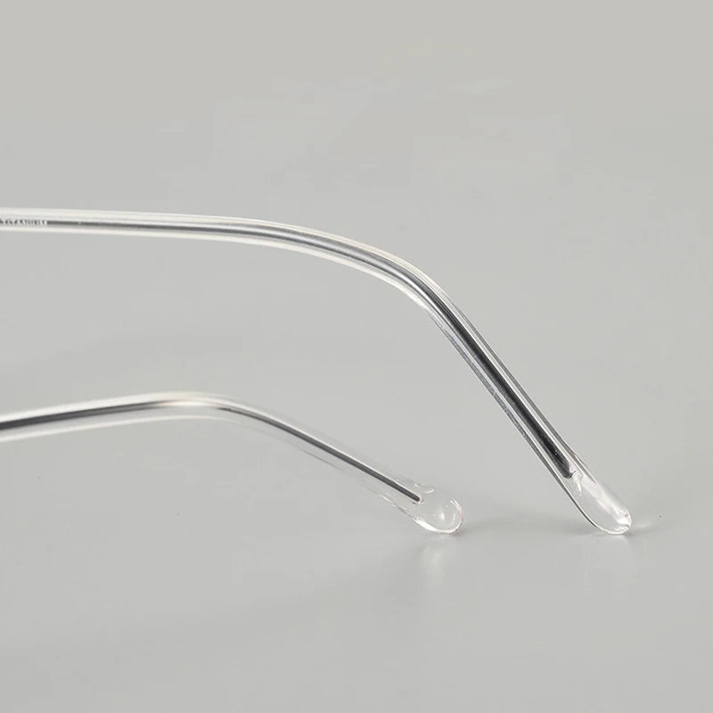 Muzz Women's Rimless Flat Top Square Titanium Eyeglasses 12220 Rimless Muzz   