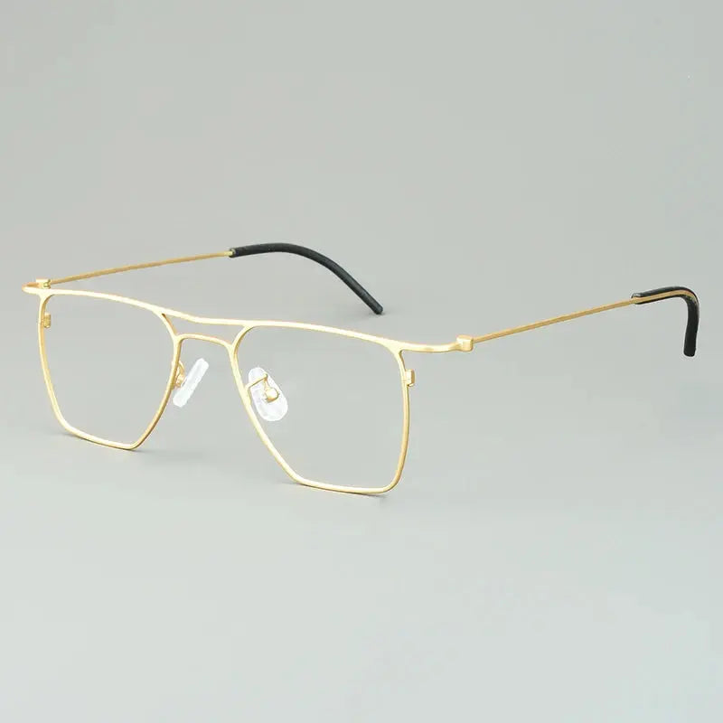 Bobbie 550200 Men’s Full Rim Square Double Bridge Titanium Frames FuzWeb