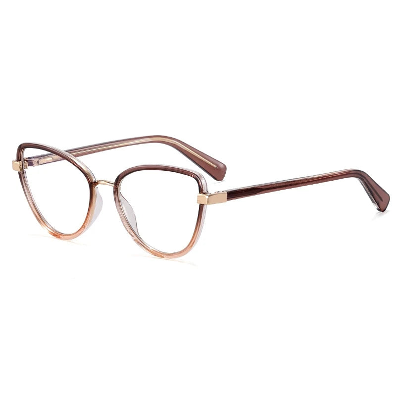Yimaruili Women's Full Rim Cat Eye Tr 90 Alloy Eyeglasses 397740