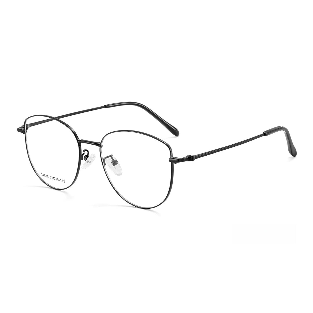 Yimaruili Women's Full Rim Oval Cat Eye Alloy Eyeglasses 34875
