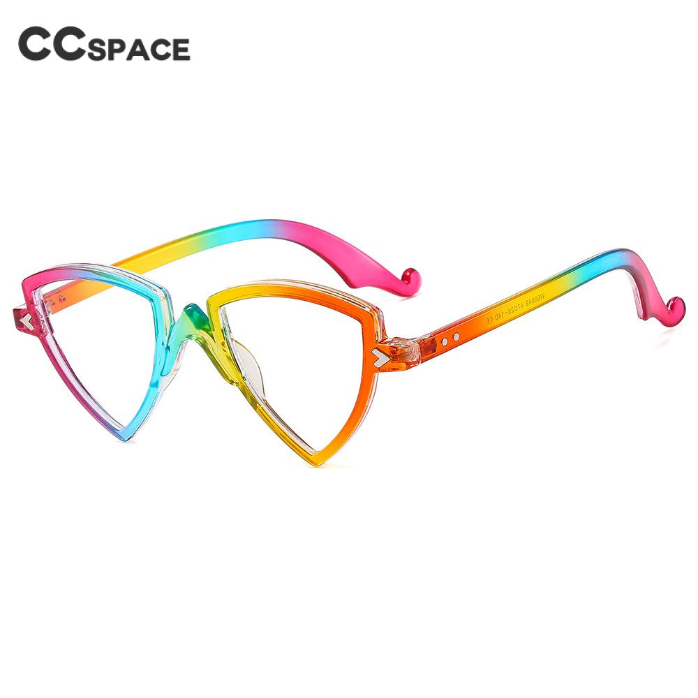 CCspace Women's Full Rim Irregular Triangle Tr 90 Eyeglasses 56405 Full Rim CCspace   