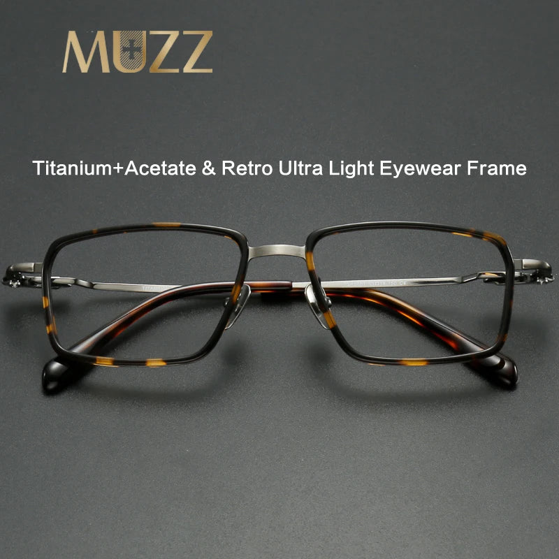 Muzz SH0061 unisex square titanium prescription eyeglasses