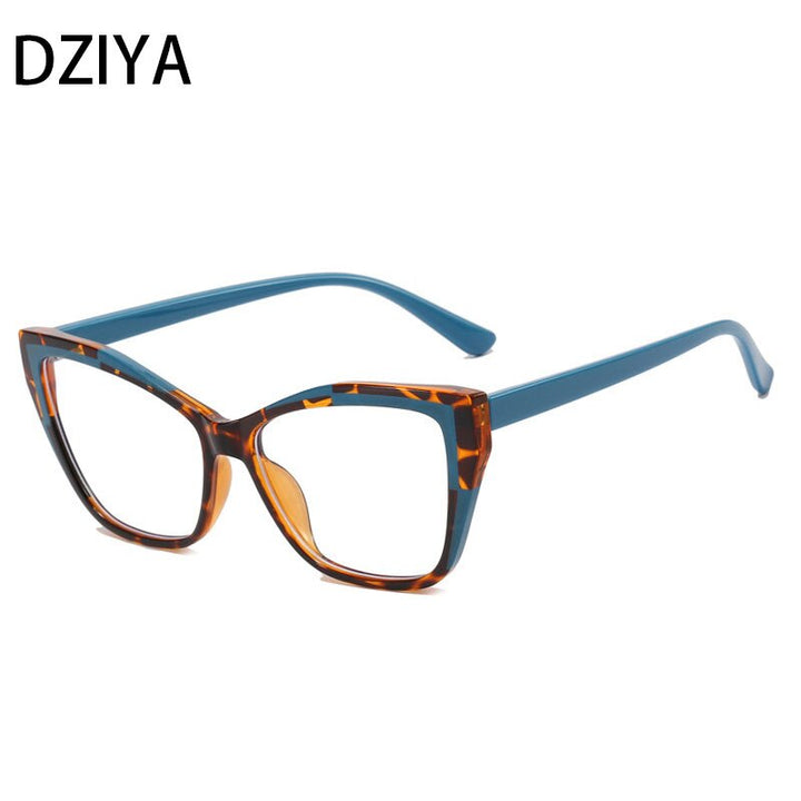 Dziya Women's Full Rim Square Cat Eye Tr 90 Presbyopic Reading Glasses 60858 Reading Glasses Dziya +25 C5 