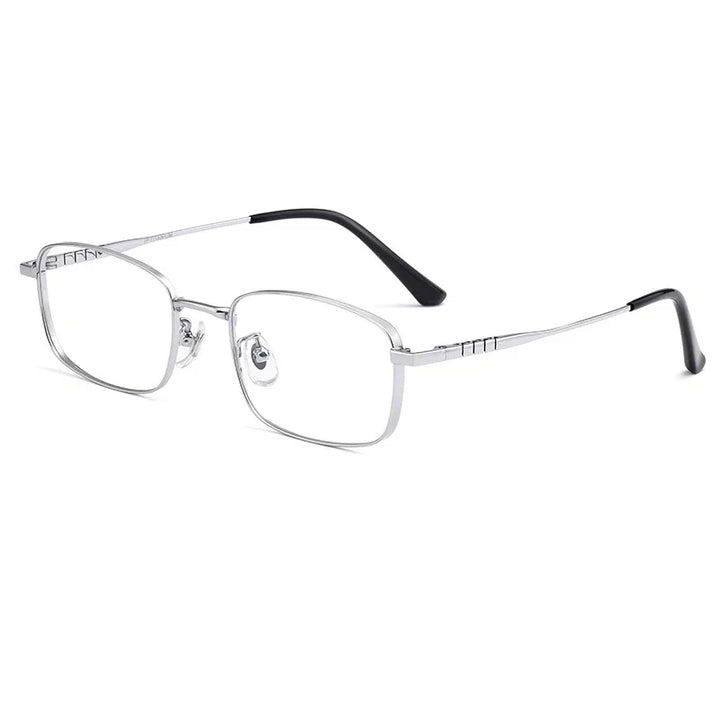 Handoer Women's Full Rim Square Titanium Eyeglasses 15303 Full Rim Handoer Silver  