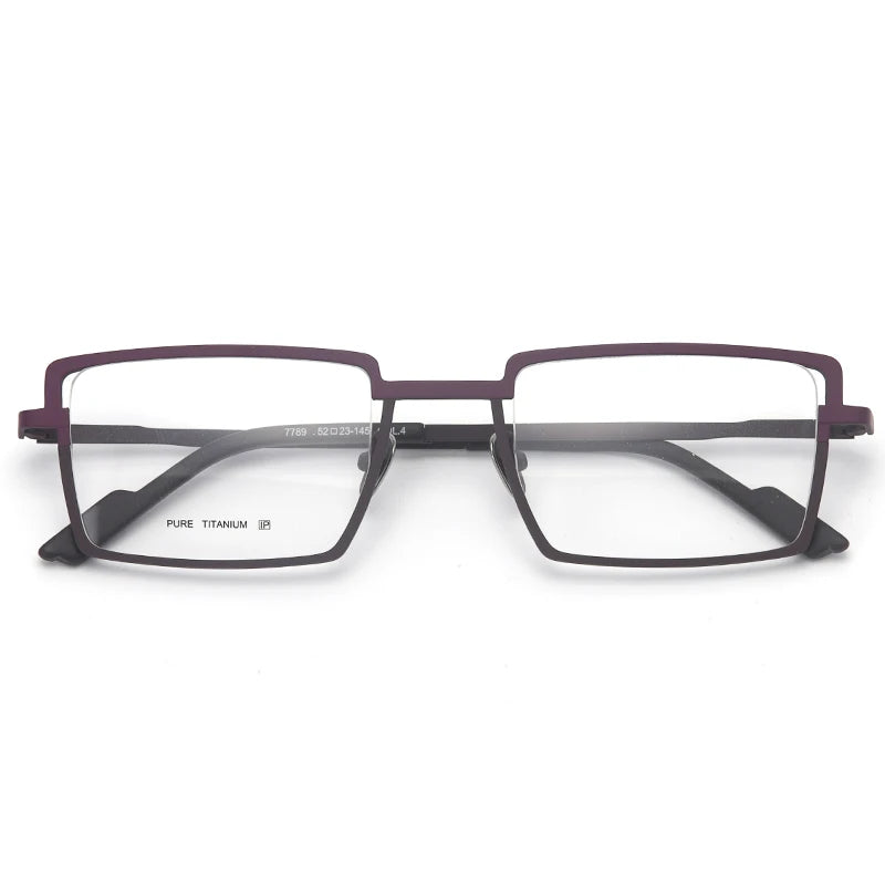 Muzz T7789 men's square IP titanium prescription eyeglasses — view 4