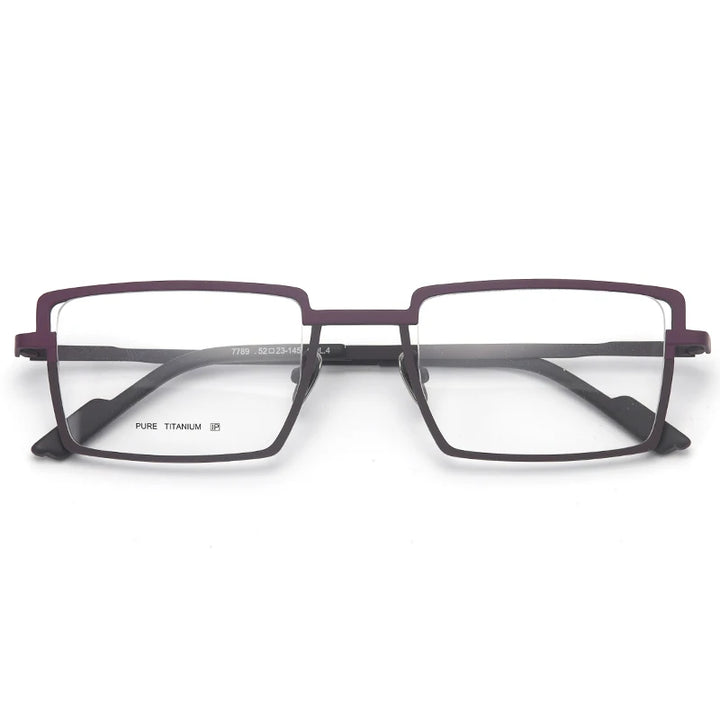Muzz T7789 men's square IP titanium prescription eyeglasses — view 4