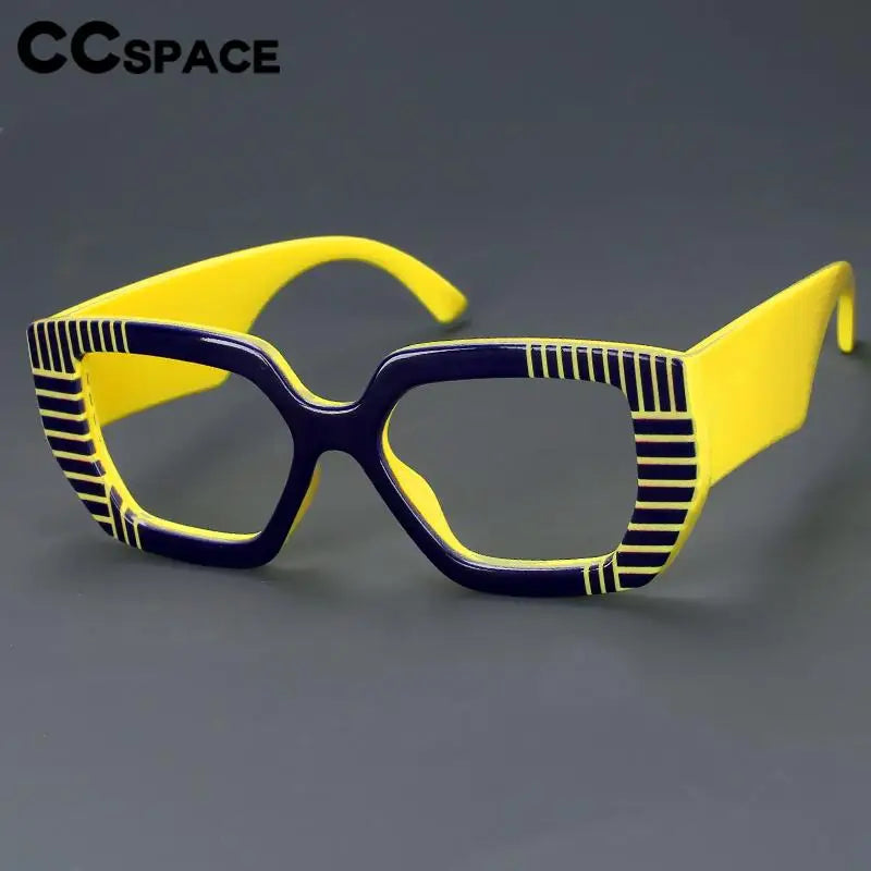CCspace Women's Full Rim Large Square Plastic Reading Glasses R57095 Reading Glasses CCspace   