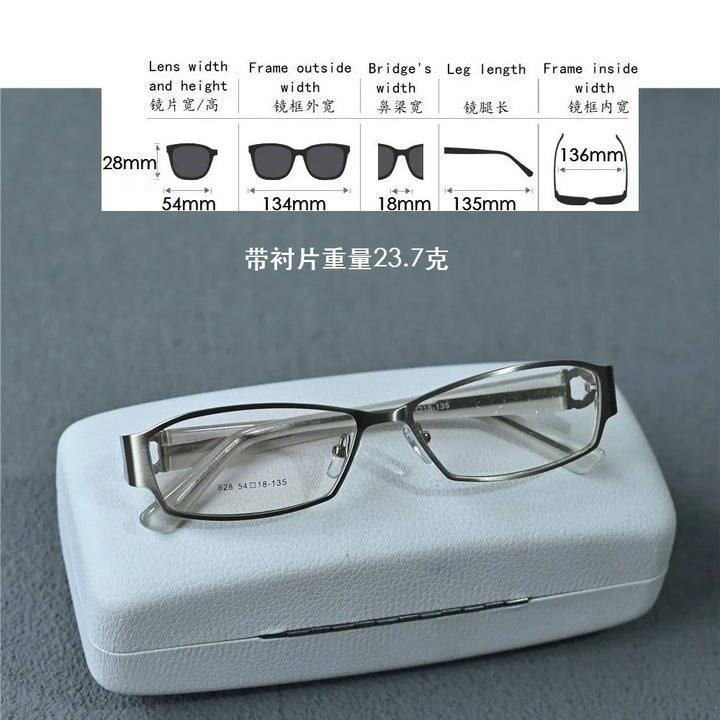 Cubojue Unisex Full Rim Rectangle Alloy Reading Glasses C628 Reading Glasses Cubojue   