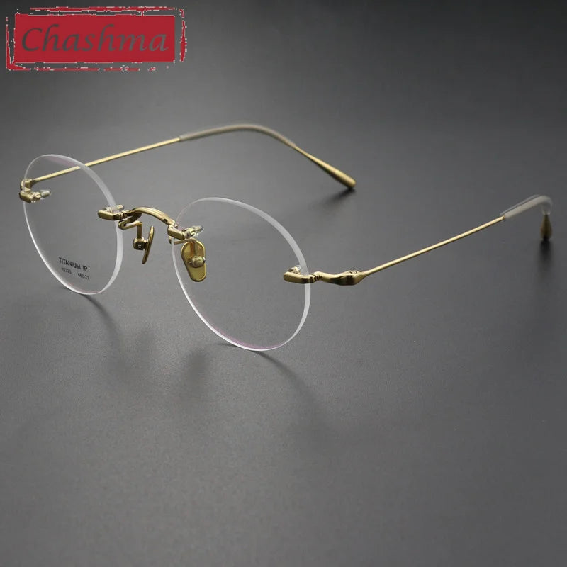 Chashma Women's Rimless Round Titanium Eyeglasses 882323.